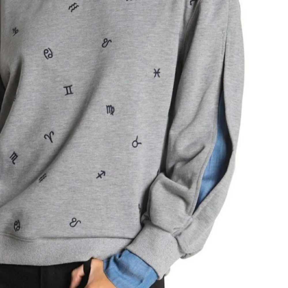 CURRENT AIR Anthro Chic Zodiac Sweatshirt Top - Picture 5 of 9